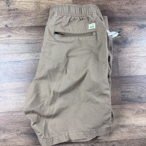 Vuori  Men's Shorts Khaki Tan  Ripstop  Pockets Drawstring Outdoors Size M